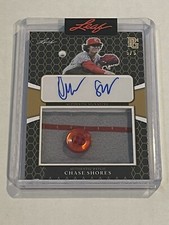 2021 LEAF PERFECT GAME CHASE SHORES RC ROOKIE BUTTON AUTO # 5/5