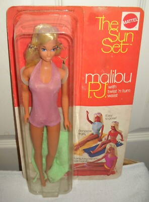 11977 RARE NRFC Vintage Mattel The Sun Set Malibu PJ (Barbie) Doll