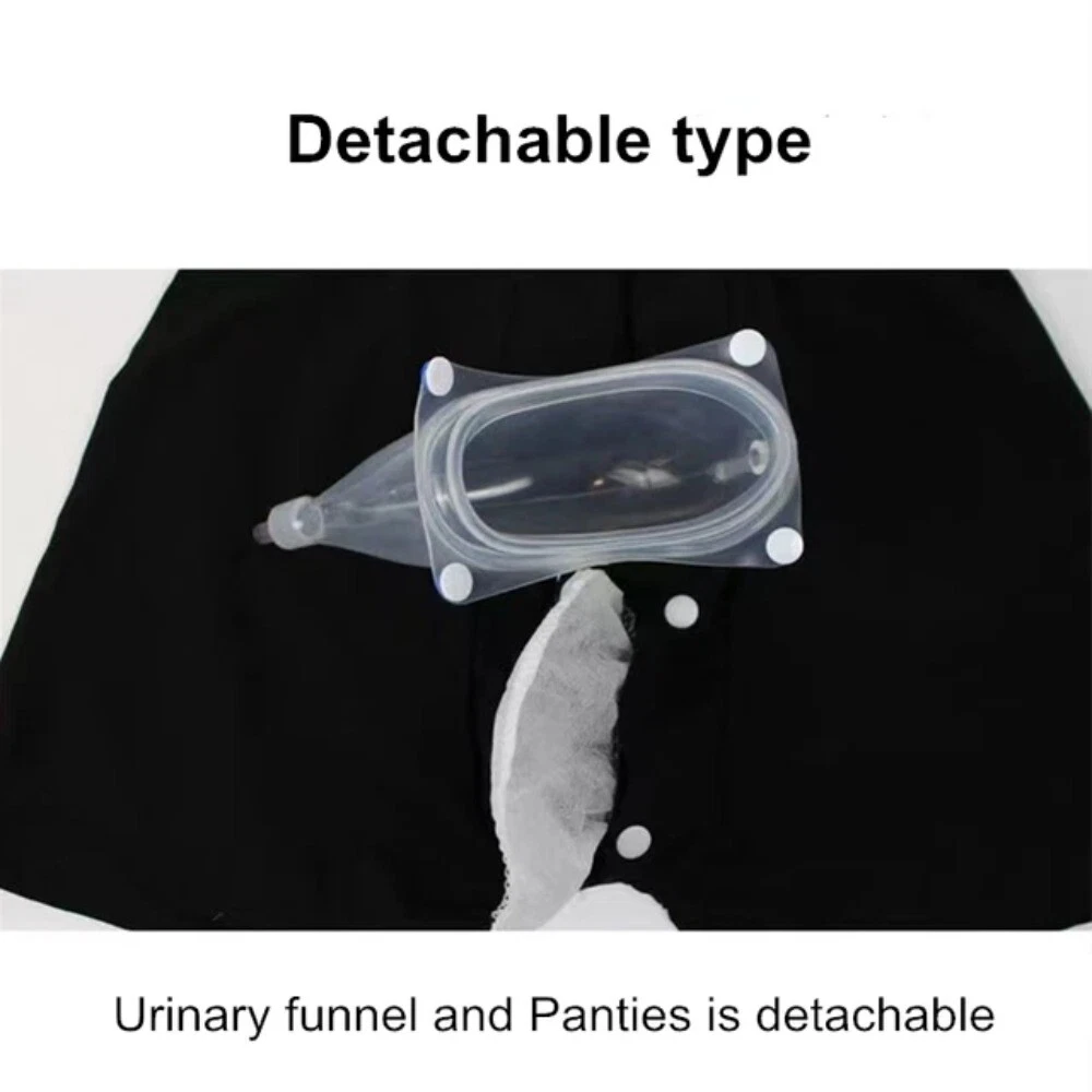 1 Set Male Walking Urinary Bag Device Reusable Silicone Funnel Urine Collector