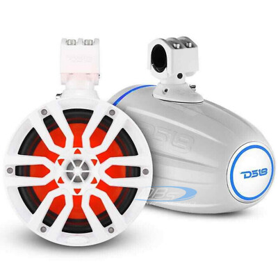 DS18 6.5'' Tower Speaker Pods - NXL-X6TP  100W Rms 4-ohm with LED Lights White