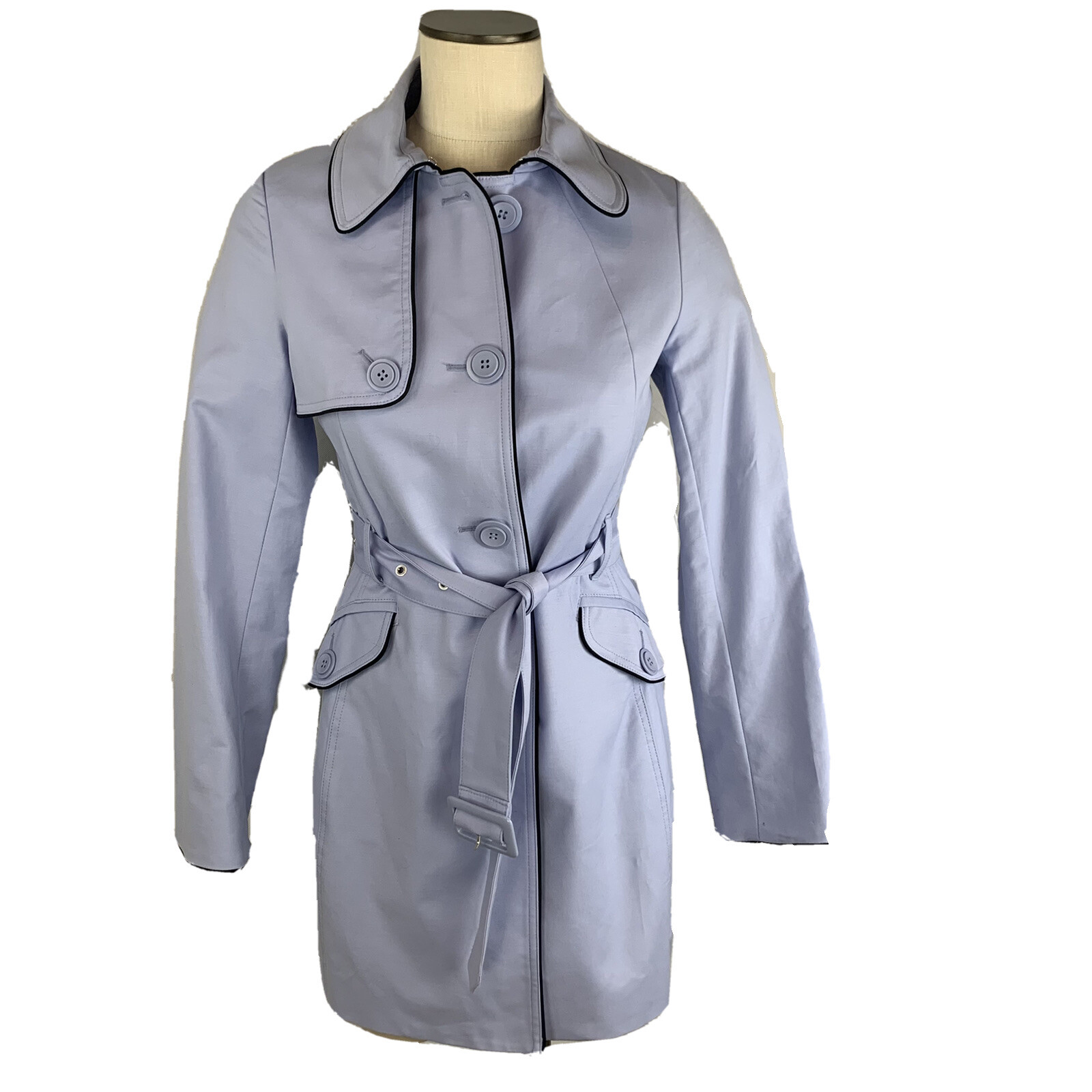 Pendleton Collared Cotton Blend Purple Lined Belt… - image 1