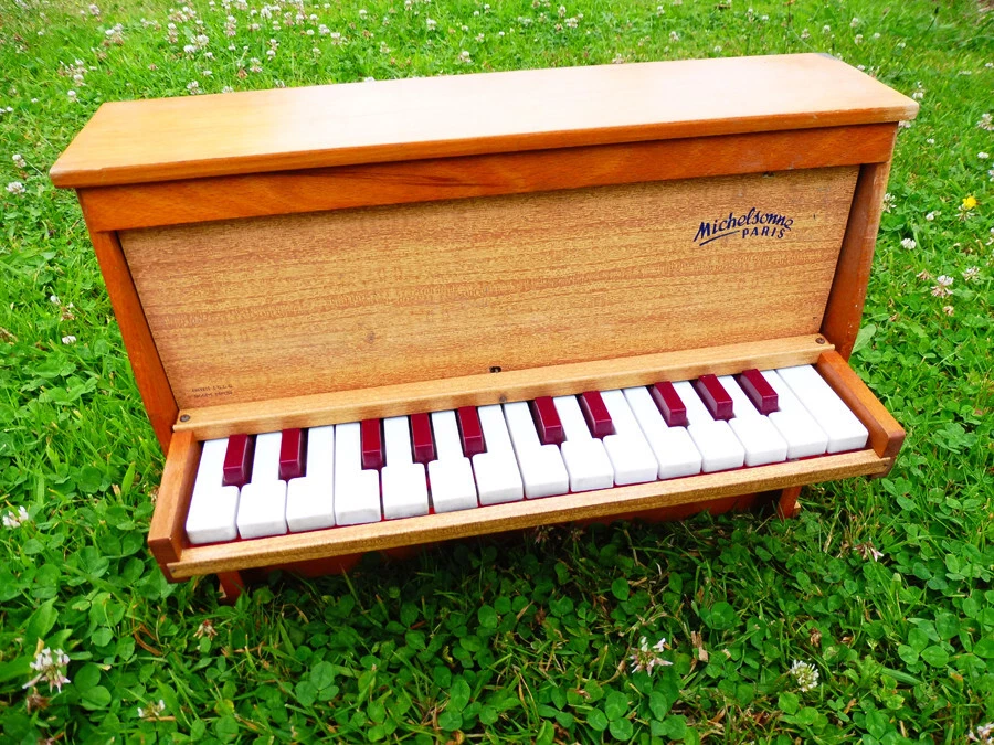 Toy piano chromatique jouet ancien Michelsonne Paris 25 keys see