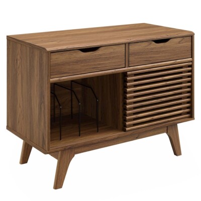 Modway Furniture Render 17'' Display Stand, Walnut - EEI-4323-WAL