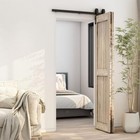 CCJH 3FT-12FT Bifold Sliding Barn Door Hardware Kit for 2/4 Wooden Doors,Closet