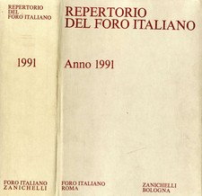 REPERTORIO DEL FORO ITALIANO 1991. LEGISLAZIONE,BIBLIOGRAFIA,GIURISPRUDENZA. 199