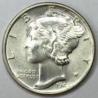 1944-S 10C Mercury Dime BU Uncertified #
