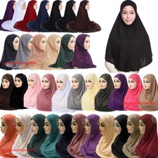 Muslim One Piece Hijab Islamic Scarf Al Amira Turban Headscarf Women Shawls Arab