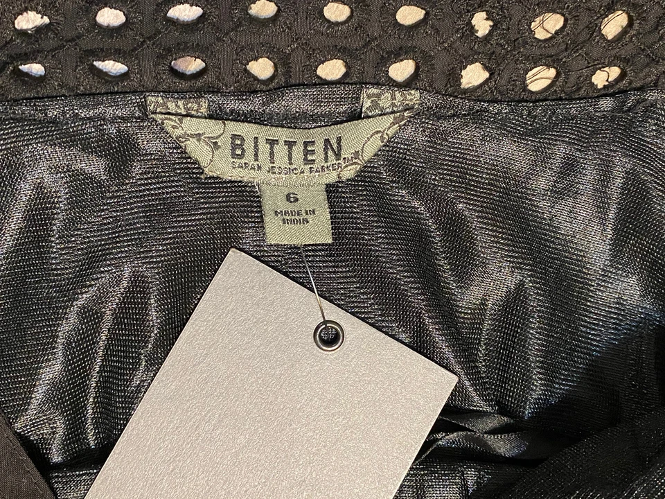 Vestido Midi Bitten Talla 6 Correa de Espagueti Cintura Imperio Dobladillo Plisado Nuevo con Etiquetas Foto 4 de 4