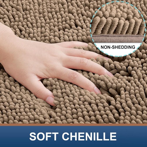Luxus Chenille Badteppich 24 Zoll x 16 Zoll, extra weich und saugfähig Shaggy Badematte - Bild 35 von 80