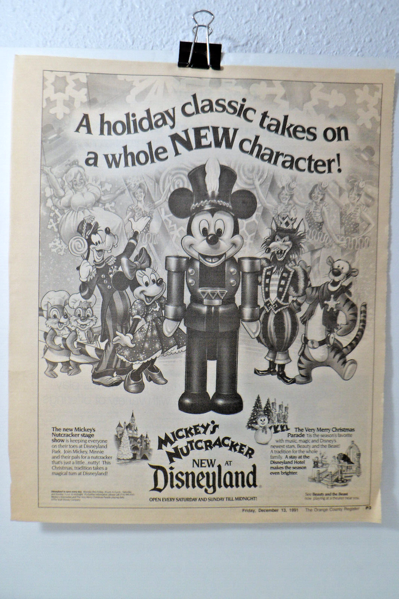 December 13, 1991 Mickey's Nutcracker New at Disneyland