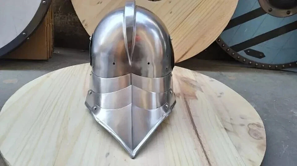 Mittelalterlicher Rüstungshelm Deutscher Schallerhelm SCA LARP Rüstungshelm - Bild 4 von 4