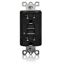 125-Volt 20Amp GFI GFCI Duplex Receptacles Outlet Black Tamper Weather Resistant