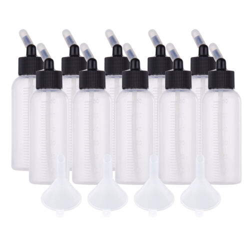 10pcs 65ml Airbrush Paint Bottle Jars Dual Action Siphon Feed  Brush U8O6 - Picture 1 of 10