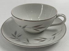 Kimberly FLEETWOOD Flat Cup and Saucer Fine China Made in Japan Silver Rim
