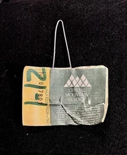 CRYSTAL MOUNTAIN 1990’s Ski Lift Ticket MICHIGAN Resort Travel Souvenir