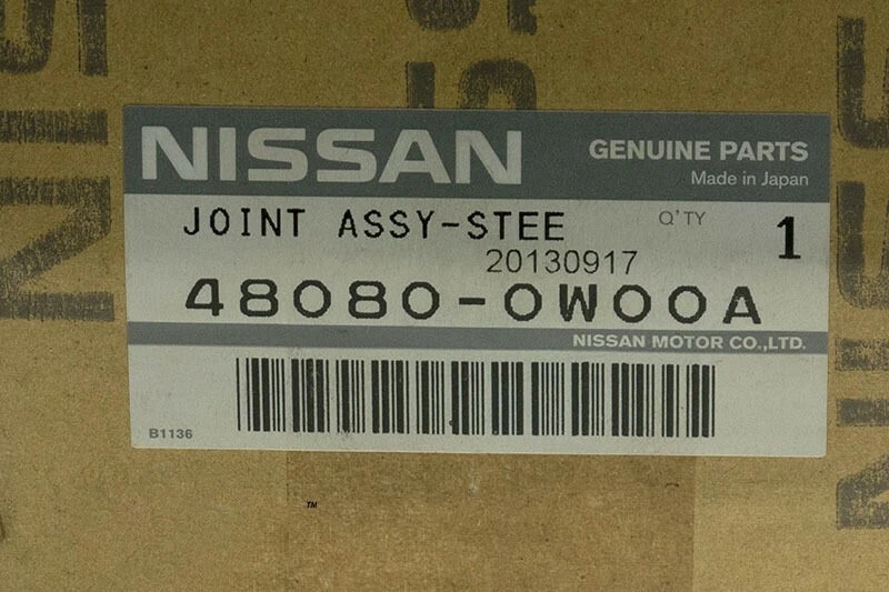 1996-2004 Nissan Pathfinder conjunto de eixo de coluna de direção junta inferior fabricante de equipamento original novo - Imagem 3 de 4