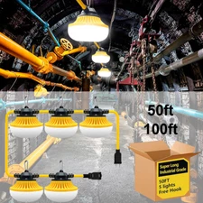 50FT/100FT Construction String Work Lights LED Industrial Commercial Waterproof