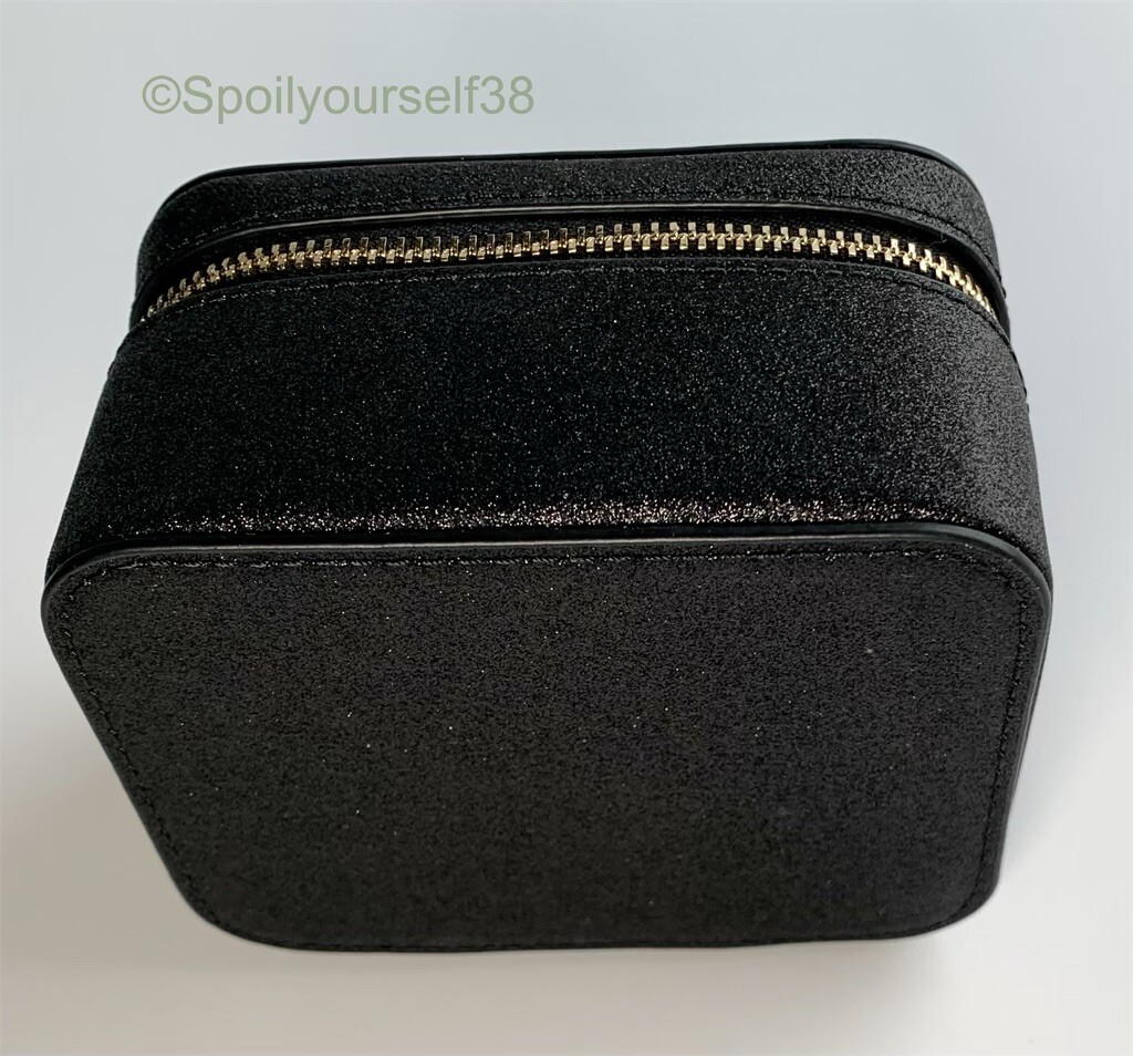 NEW Kate Spade Tinsel Boxed Jewelry Holder K9257 Black Glitter eBay