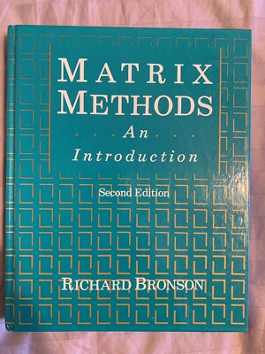 Matrix Methods: An Introduction, Hardcover by Bronson