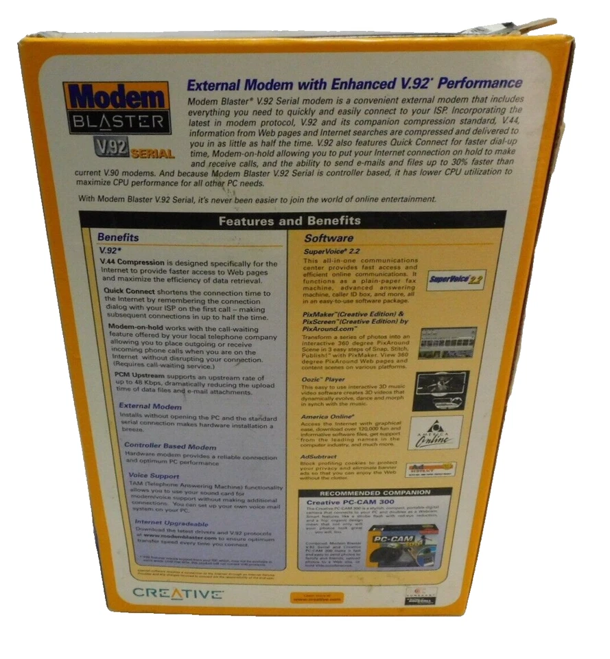 Creative Modem Blaster 56Kbps V.92 Serial Windows XP 2000 - Image 3 of 4