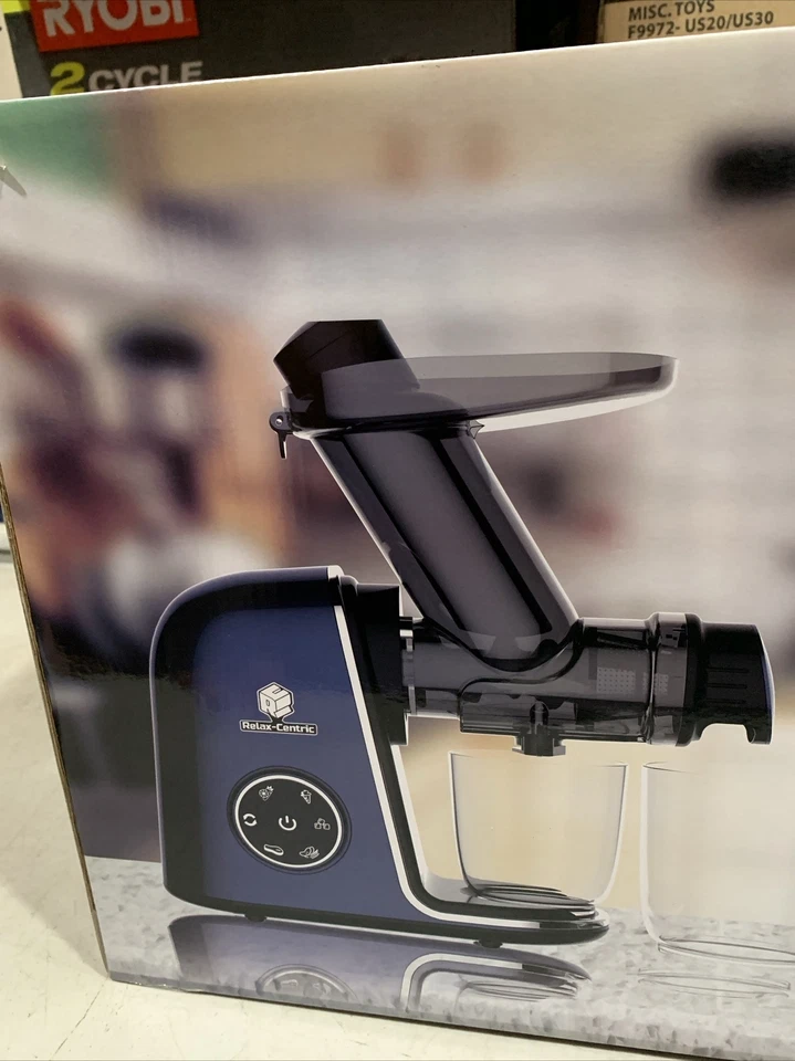 Máquinas exprimidoras relajantes, exprimidor de masticación lenta blanco Foto 4 de 4