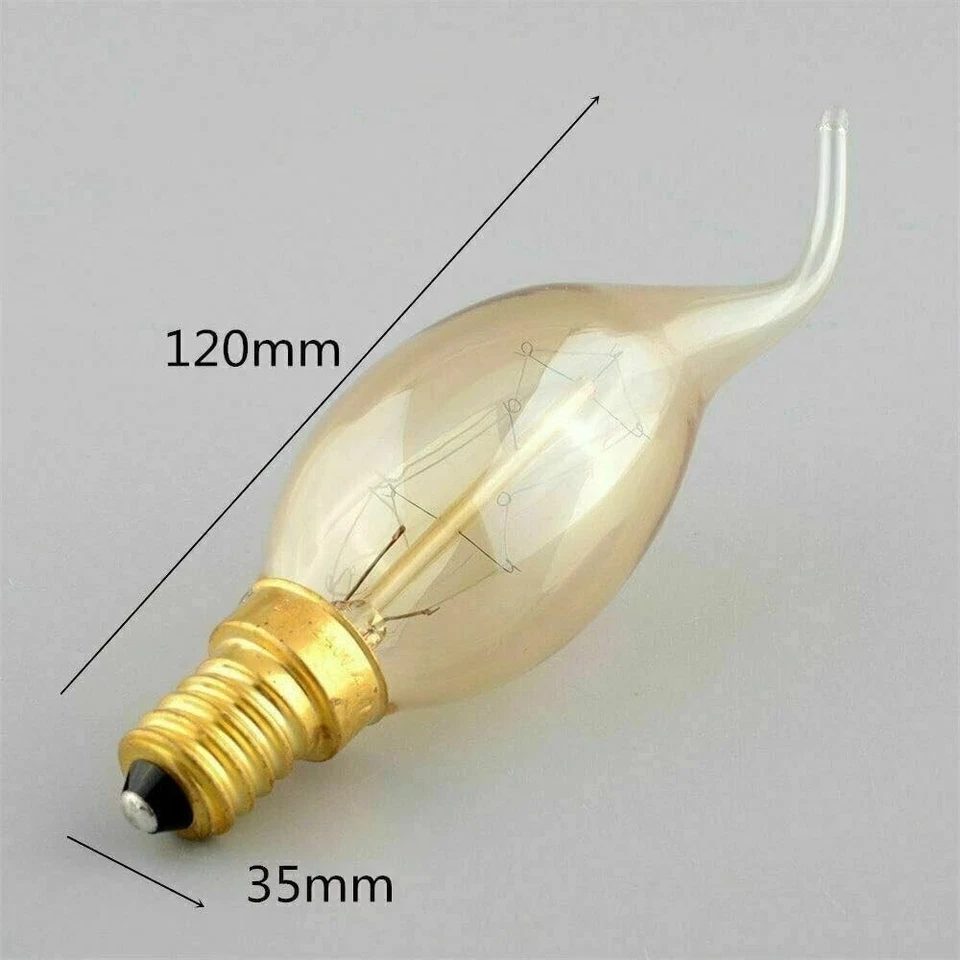 Candle Bulb 4W Dimmable Led Filament Bulb E14 Candelabra Base Bent Tip Lamp - Image 3 of 4