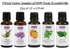 5-Pack Variety Sampler of NOW Foods Essential Oils