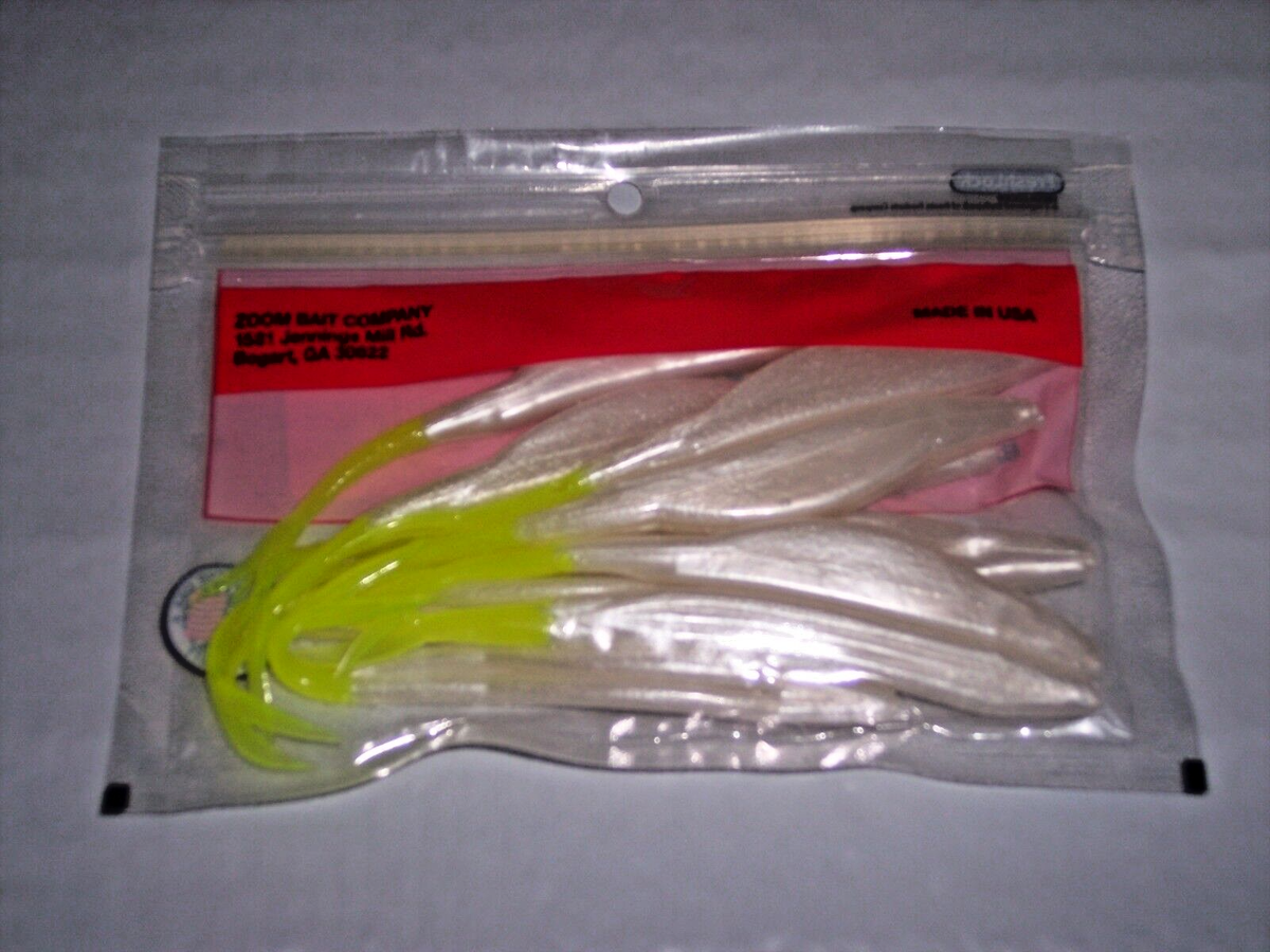 Zoom Super Fluke 5'' White Pearl/Chart 10pk