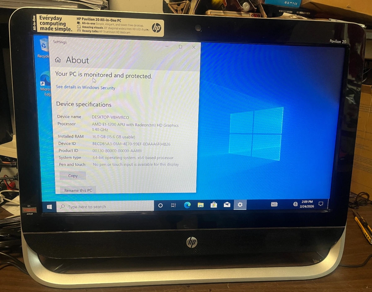 Hp Pavilion 20 All In One for sale - eBay