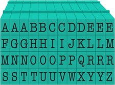 Alphabet Stamp Set American Typewriter Uppercase 1/4 Inch Medium Size 50 Pieces