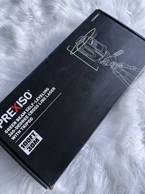 PREXISO 360° Laser Level with Tripod, 100Ft Self Leveling Cross Line Laser