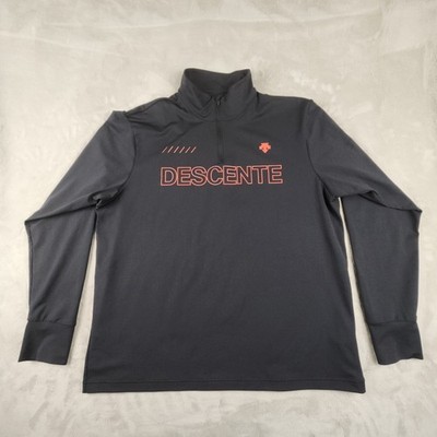 Descente Qtr Zip Long Sleeve Pullover Men's XXL Black Athletic Golf Performance