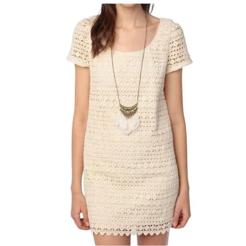 OFF WHITE Staring at Stars mini abito bianco sporco all’uncinetto donna medio urban outfitters