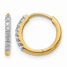 14K Yellow Gold 1/8 CTW Lab Grown Diamond Hin...