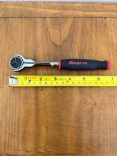 Snap-on Tools Usa New 14 Drive Ratchet Swivel Round Head Red Soft Grip Thnf72