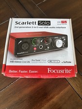 Focusrite Scarlett Solo 2nd Gen USB Audio Interface Studio Recording