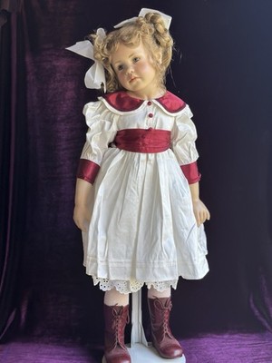 German 31” Hildegard Gunzel Wax Over Porcelain May Doll NIB LE