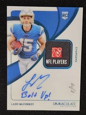 ⚡️⚡️2024 Immaculate - Ladd Mcconkey 1/1 RPA INSCRIPTION BOLT UP CHARGERS ⚡️⚡️