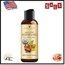 Handcraft Blends USDA Organic Jojoba Oil - Cold-Pressed 4 Fl Oz - 100 Pure and