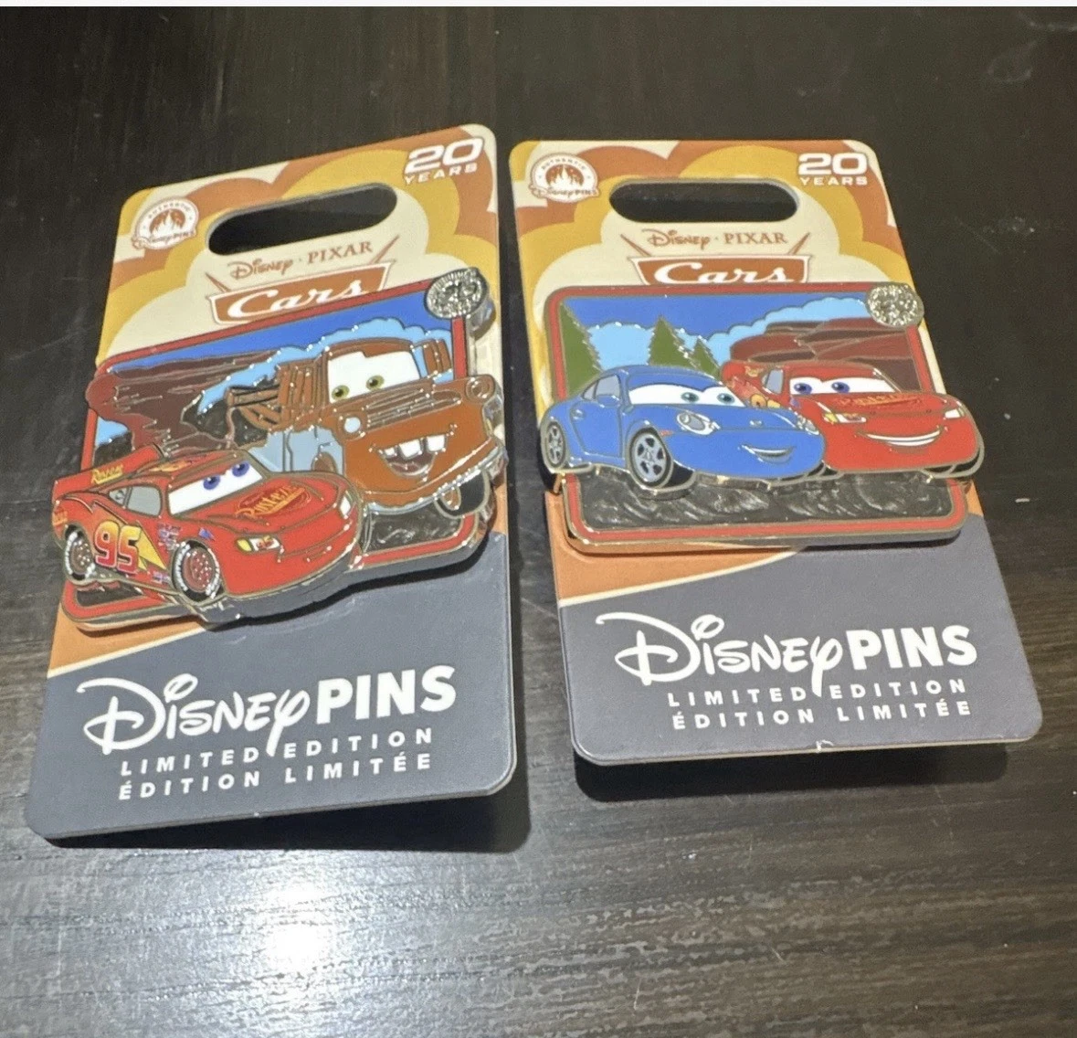 Disney Pixar Cars 20 Years Theme Limited Edition Disney Pin Set