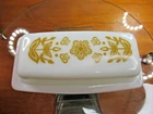 Vintage Pyrex Butterfly Gold Butter Dish 1970's