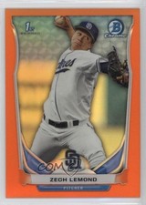 2014 Bowman Draft Chrome Orange Refractor 9/25 Zech Lemond #CDP64 3d5