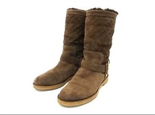 Chaussures bottes d'ingénieur Louis Vuitton monogramme EU 35,5 US 5,5 daim ma...