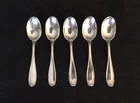 Antique Wallace Puritan Sterling Silver Teaspoons 1893 Monogram S 124g Set of 5