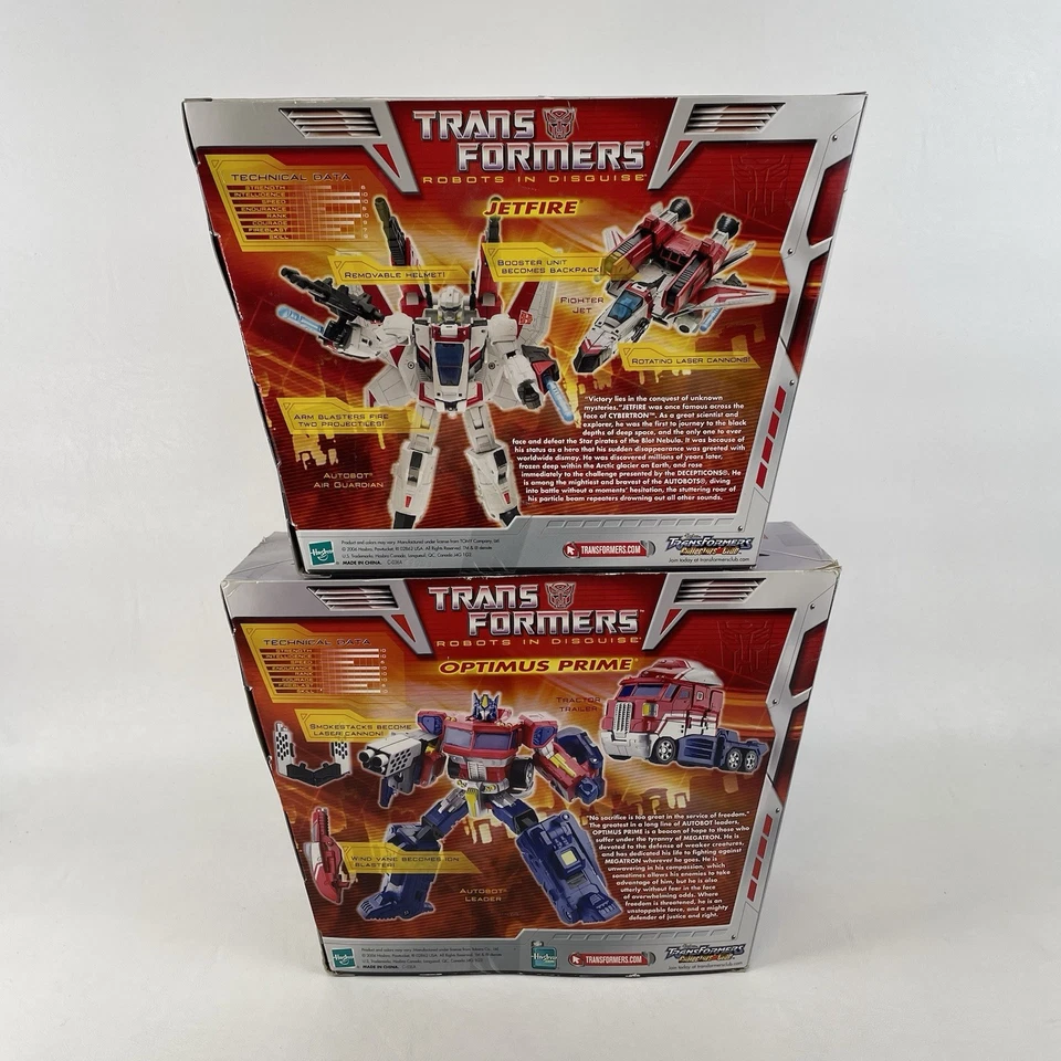 Hasbro Transformers Robots in Disguise Optimus Prime & Jetfire Voyager NIB RIB - Image 4 of 4