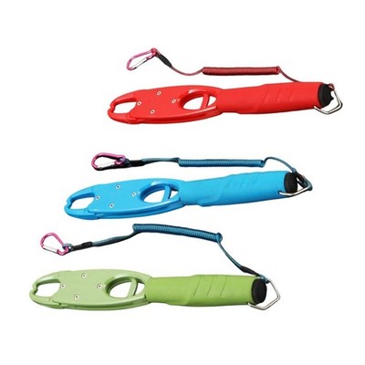 Angelwerkzeug Nylon Fischgreifer mit starker Klemme und Dual Scale Wiegen