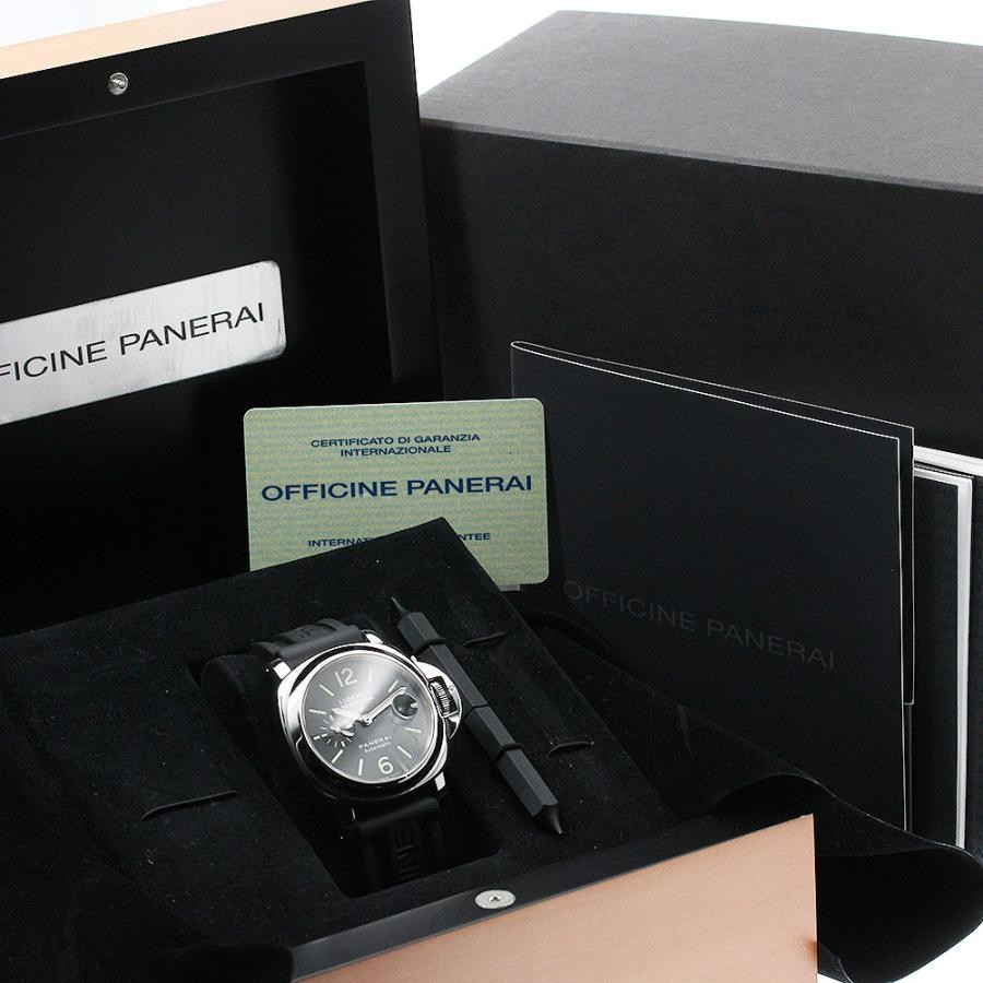 PANERAI LUMINOR MARINA PAM00104 44mm SS Black Dial Rubber Strap Automatic #C372