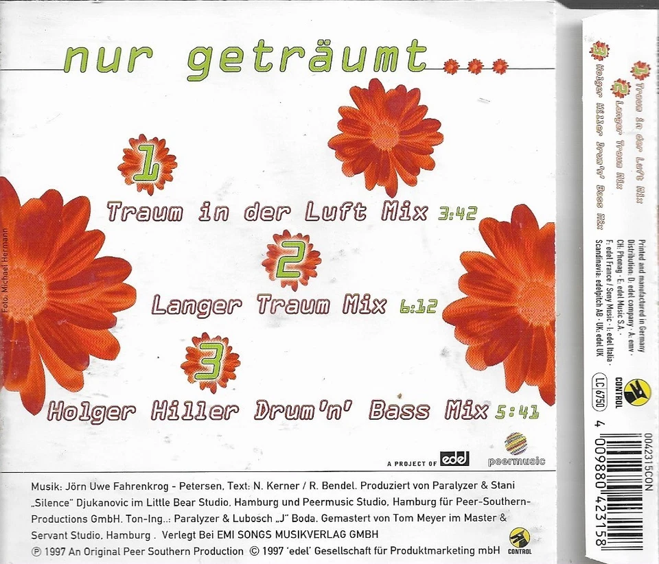Blümchen - Nur Geträumt ... | CD | Single | edel | 1997 - Bild 2 von 2