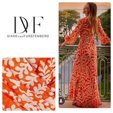 M 8 10 DVF Diane von Furstenberg ALARIC Georgette Maxi Dress ASO