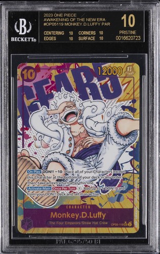 2023 ONE PIECE AWAKENINGS OF THE NEW ERA MONKEY.D.LUFFY BGS 10 BLACK LABEL